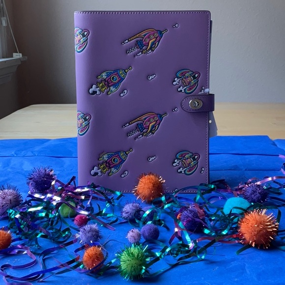 π COSMIC COACH NOTEBOOK WITH ROCKET PRINT π NWT π - Picture 8 of 16